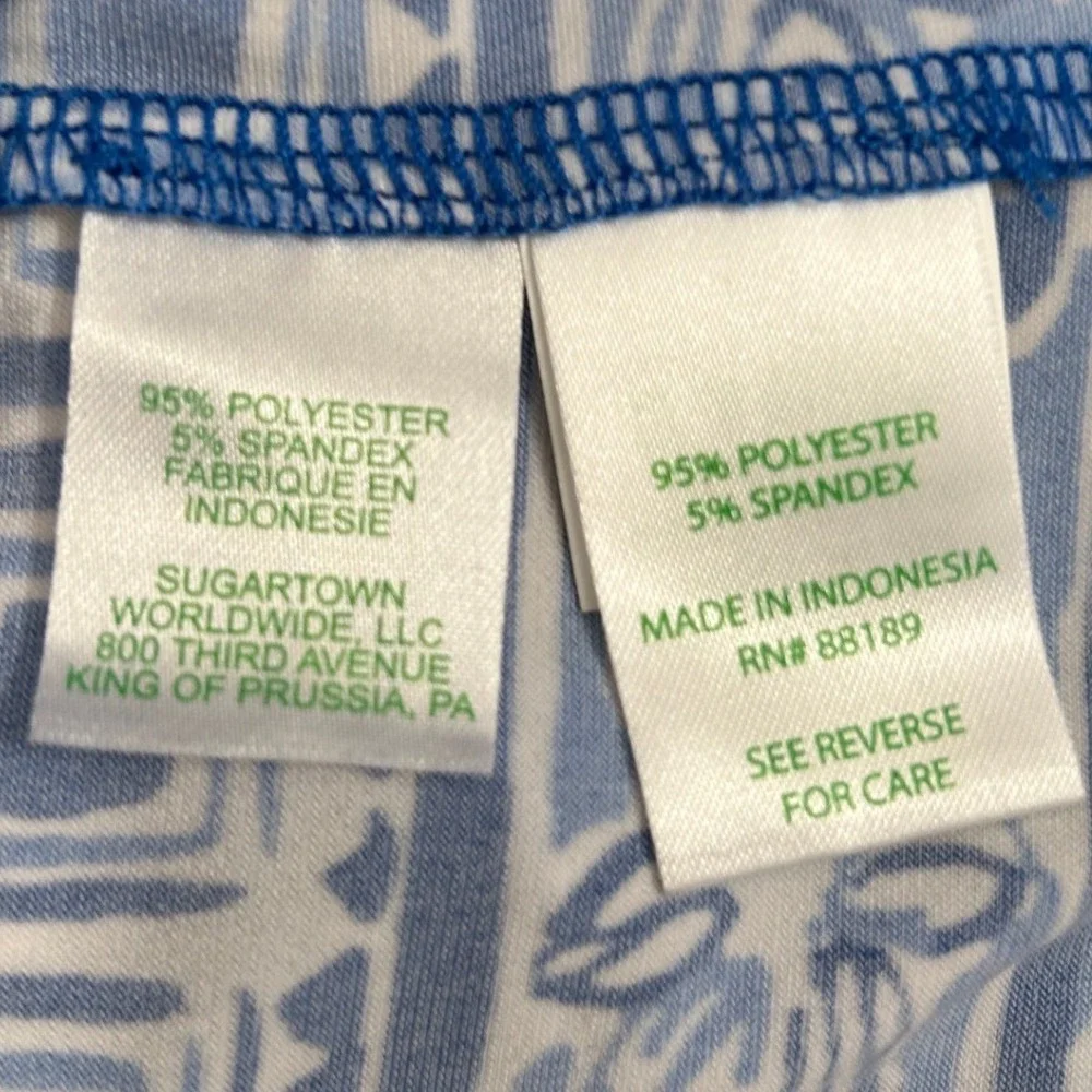 Lilly Pulitzer Give em shell Bay Blue Madeira NWOT Sleeveless‎ StretchMedium